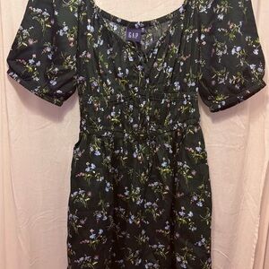 GAP Dark Green Floral Women's Dress